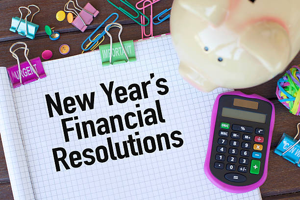 New Year's Financial Resolutions stock photo