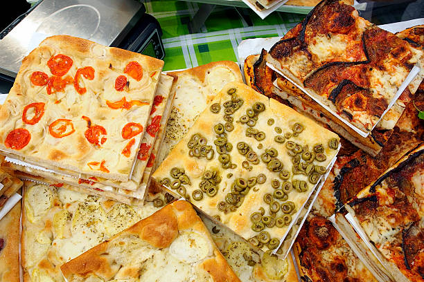 Food. Slices of pizza stock photo