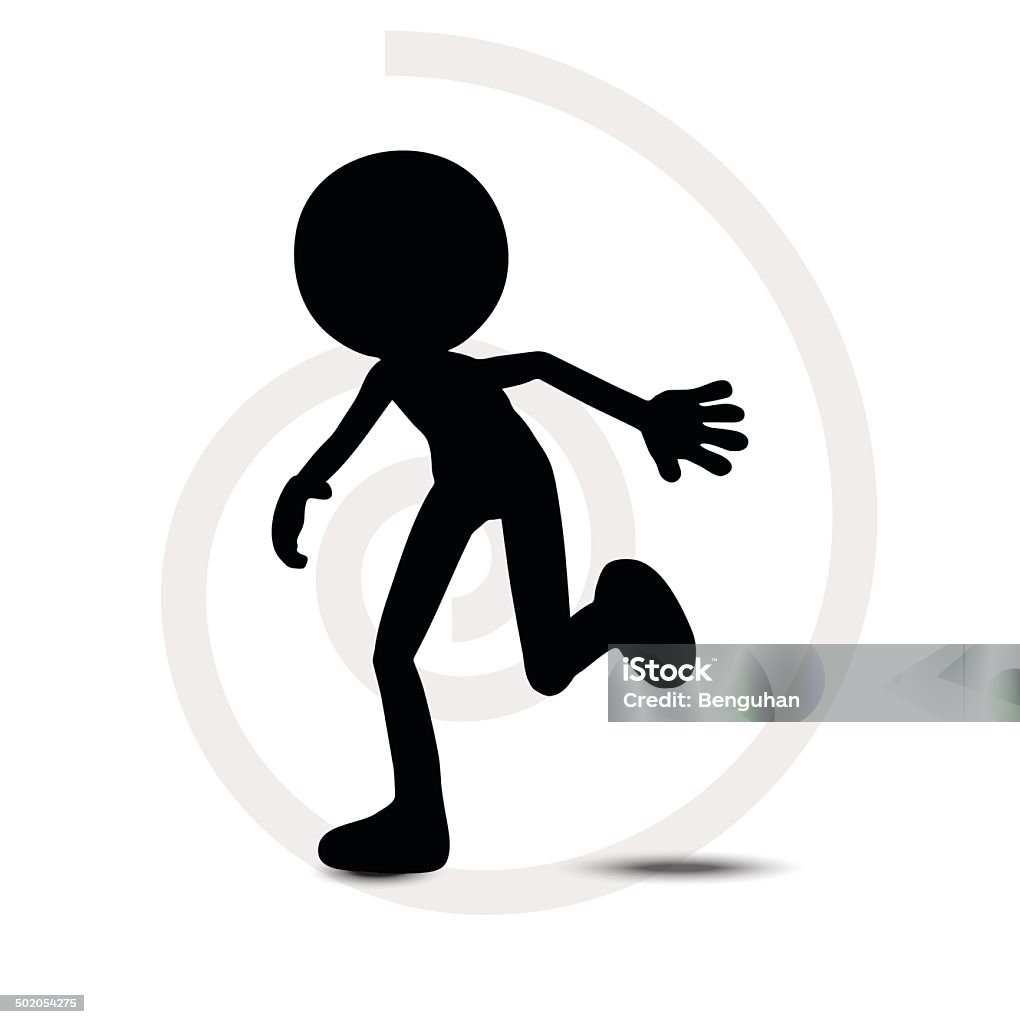 3d man in running pose EPS Vector 10 - 3d man in running pose Abstract stock vector