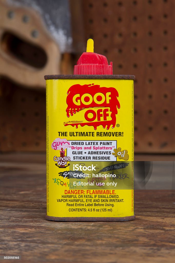 Goof Off On Workbench Stock Photo - Download Image Now - Brand Name,  Chemical, Cleaner - iStock