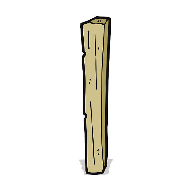 мультяшный деревянный столб - wooden stake stock illustrations
