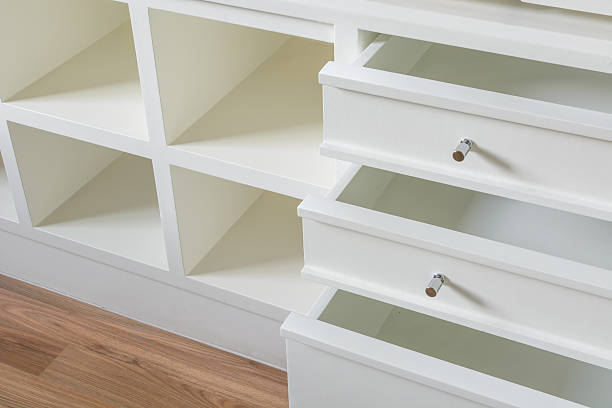 istock Close up of open wooden drawer 502056847
