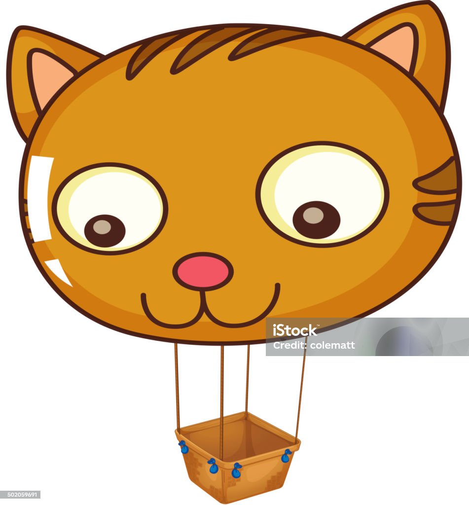 Grand cat balloon - clipart vectoriel de Ballon gonflé à l'hélium libre de droits