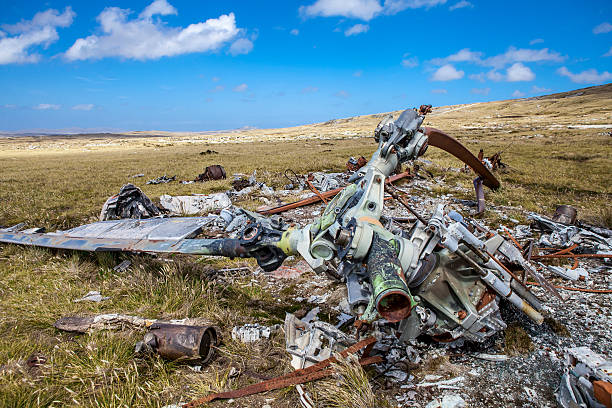 istock Helicoptere Crashed in Falkland Islands 502060633
