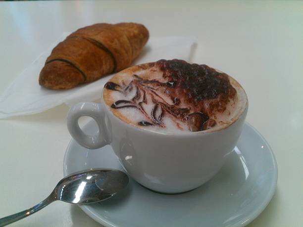 Cappuccino with croissant