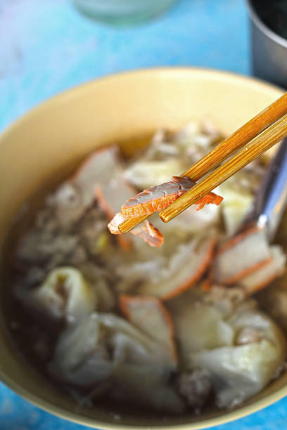 istock Pork noodles in soup asian style 502061415