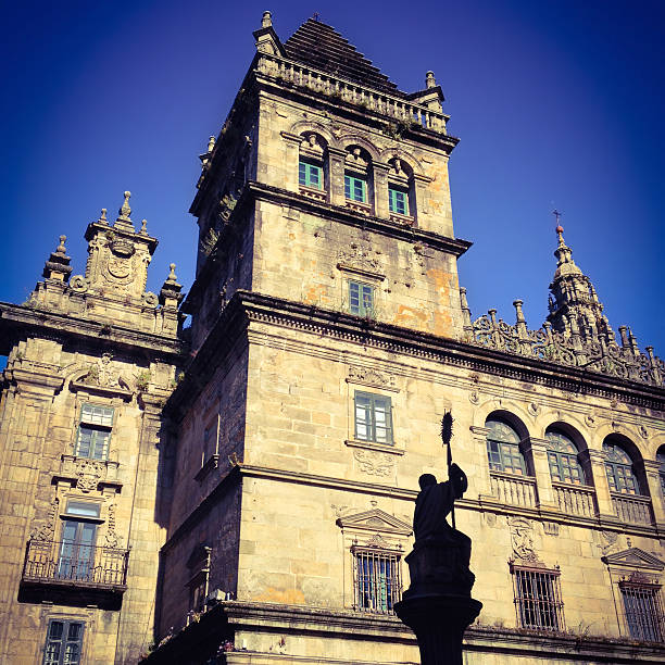 istock Tower and statue, Santiago de Compostela, Galicia, Spain 502062159