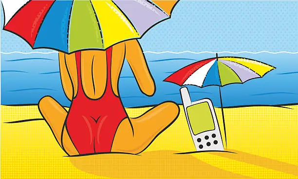 Vector illustration of beach