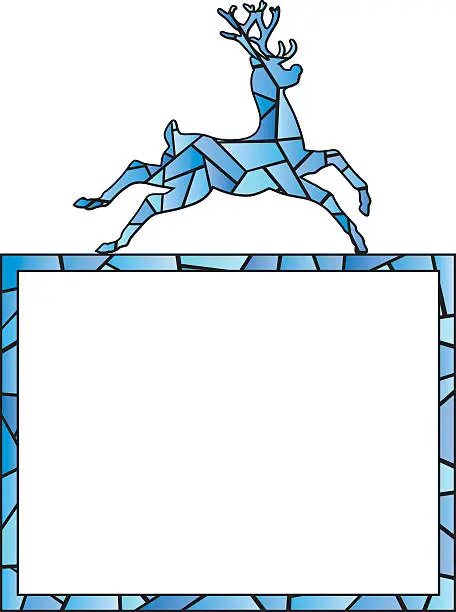 Vector illustration of Horizontal Reindeer Frame