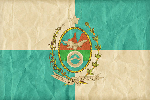 istock Rio de Janeiro flag pattern on paper texture,retro vintage 502064140