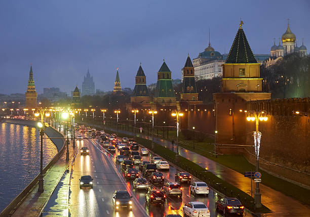istock Kremlin embankment at the night 502064184