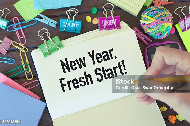 New Year Fresh Start Stock Photo - Download Image Now - New Year Resolution, Beginnings, Freshness