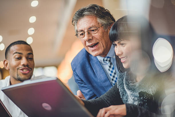 istock Relaxed business team office meeting 502071262