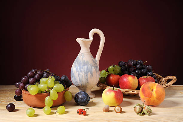 istock Various fruits and a ceramic jug 502071706