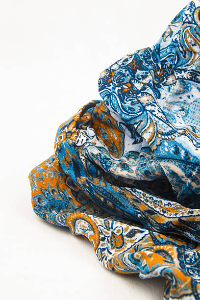 istock Ethnic fabric texture - brown and blue colors 502073502
