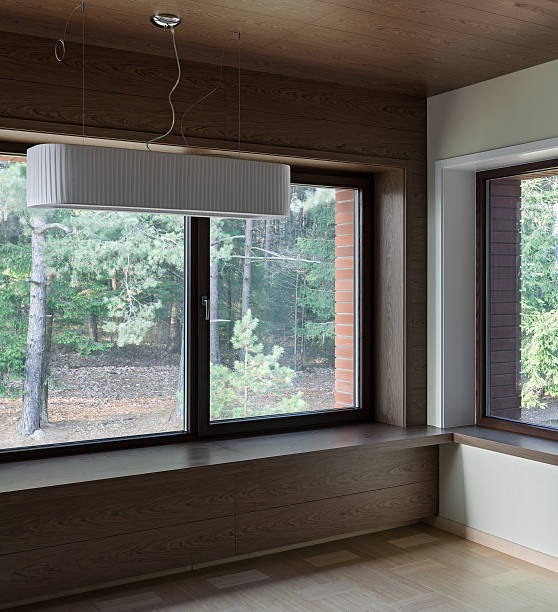 istock Interior of empty room with windows 502073650