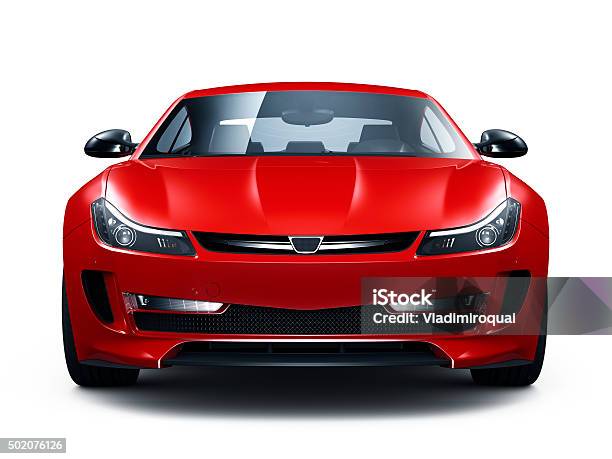 Rosso Auto Sportive Generiche - Fotografie stock e altre immagini di Automobile - Automobile, Punto di vista frontale, Rosso