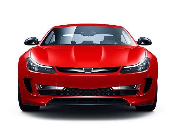 generic red sports car - car front bildbanksfoton och bilder