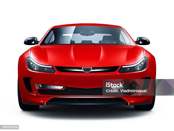 Generic Red Sports Car 照片檔及更多 汽車 照片 - 汽車, 正面圖, 紅色