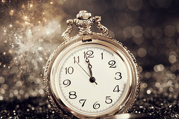 istock Old watch pointing midnight - New Year concept 502076350