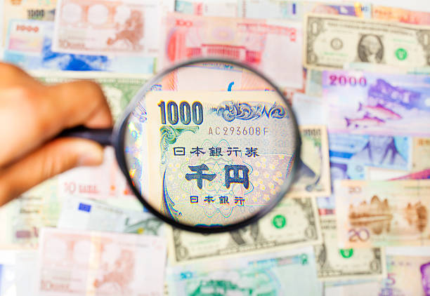 istock using a magnifier to search the method of Asian Market 502090271