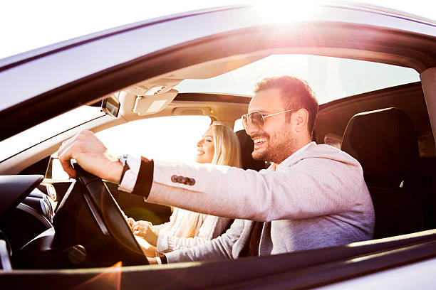 istock Young couple enjoying the drive 502090446