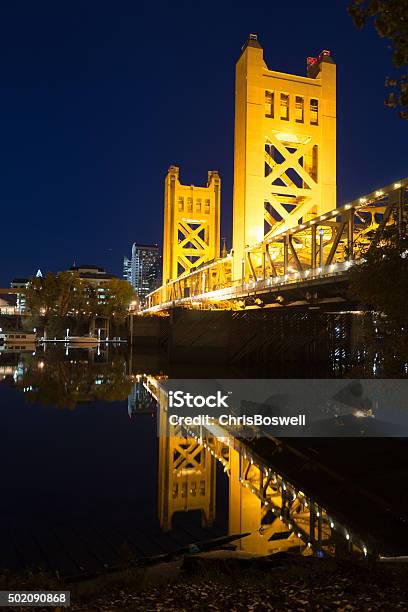 Tower Bridge Sacramento River Capital City California Downtown Sacramento Stock Photo - Download Image Now