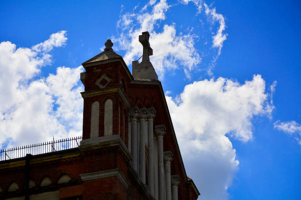 istock Church steeple with cross 502091724