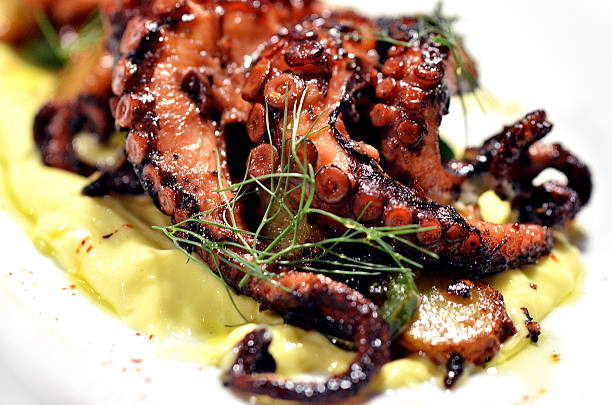 Grilled Octopus with Lemon Butter and Thyme