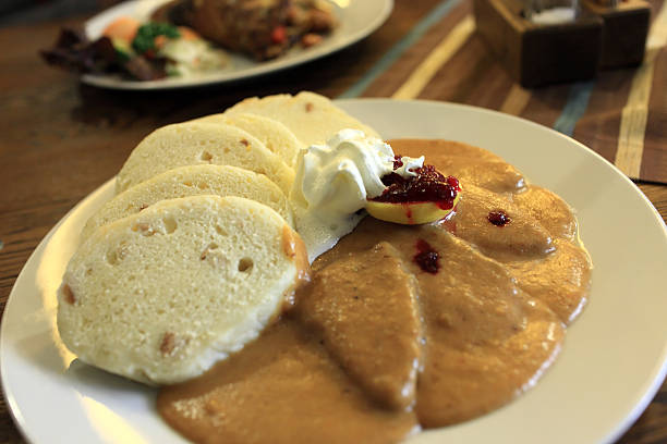 istock Goulash served with czech bread dumplings 502092293