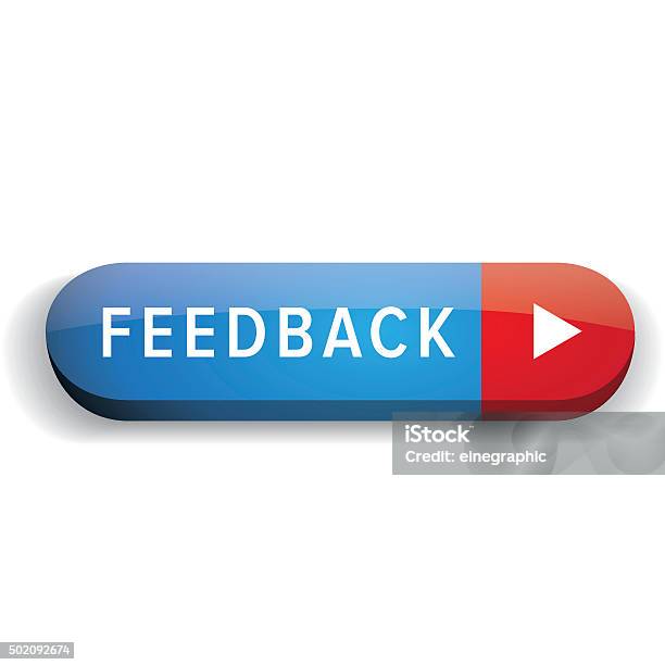 Feedback Button Bottom Feedback Button Vector Blue Stock Illustration - Download Image Now ...