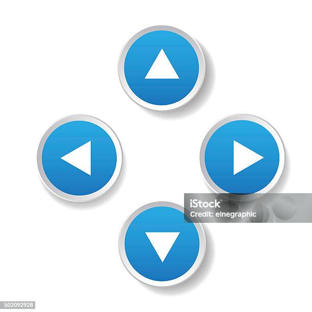 Left Right Up Down Button Vector Stock Illustration - Download Image ...