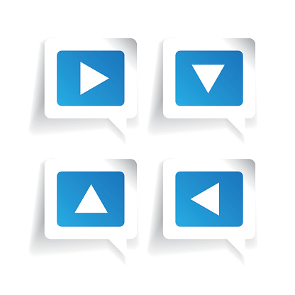 Left Right Up Down Label Vector Stock Illustration - Download Image Now ...