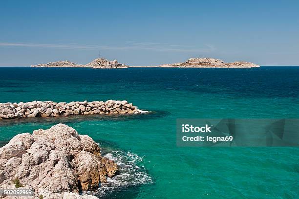 Chateau Dif And The Sea Near Marseille Stock Photo - Download Image Now - Dam, Bay of Water, Beach