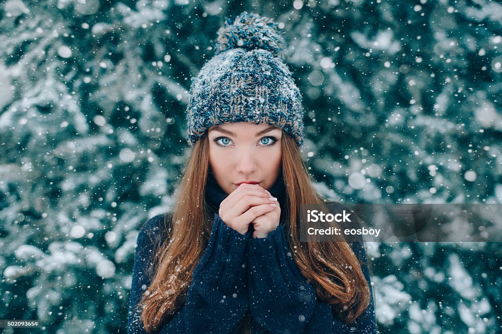 Weihnachten Porträt von schönen Mädchen - Lizenzfrei Frauen Stock-Foto