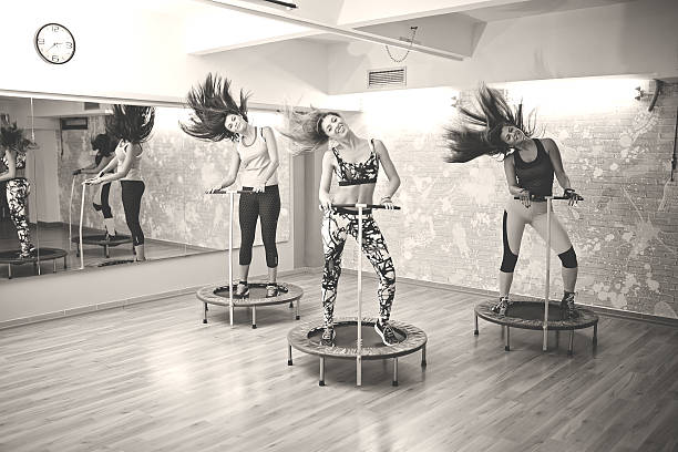 istock Mini trampoline girls 502094108