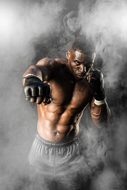 istock MMA Fighter On A Smokey  Background 502096678
