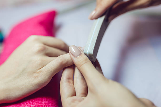 istock Manicure. Beauty saloon. Close-up. Remove old nail polish 502099390