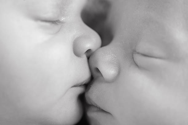 two baby twin girls.