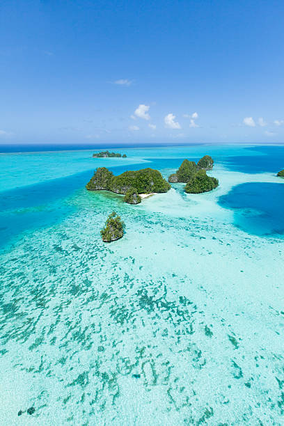 istock Tropical island paradise in the Pacific from above, Palau, Micronesia 502103594
