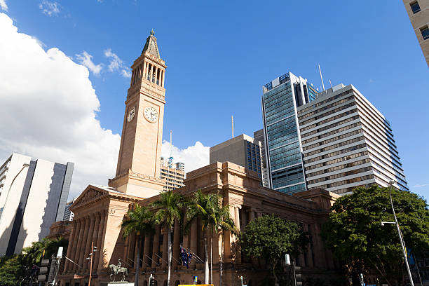 Brisbane City At noon, in the Brisbane City Square george south africa stock pictures, royalty-free photos & images