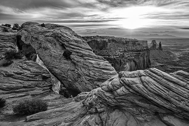istock Black and White Mesa Arch in Canyonlands National Park 502105864