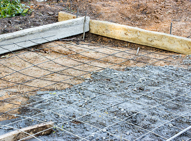 istock Foundation site , Preparing the floor to pour concrete. 502106092