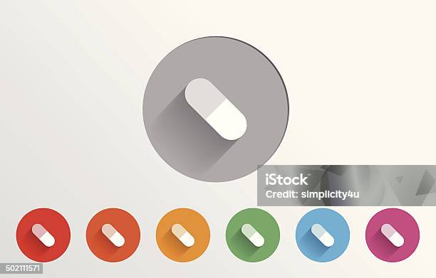 Vetores de Conjunto De Ícones De Comprimidos Colorida e mais imagens de Analgésico - Analgésico, Antibiotico, Coleção