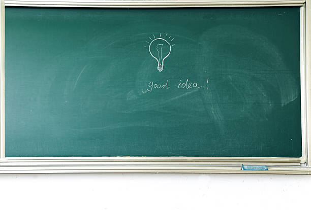 教室用黒板 - blackboard writing chalk teacher ストックフォトと画像