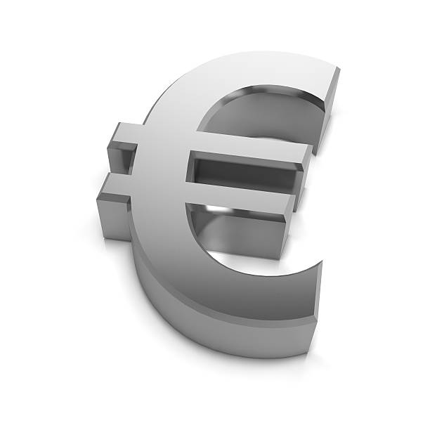 istock 3d Silver Euro currency symbol 502113033