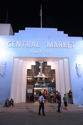 Kuala Lumpur Malaysia - 24 May, 2014: Tourists and locals shop at Central Market in Kuala Lumpur Malaysia