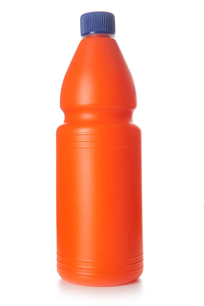 istock The orange bottle with a blue cap for hygiene products 502116195