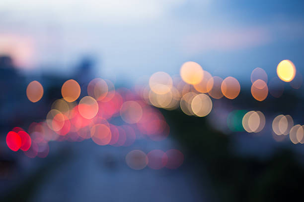 istock Abstract Circular Bokeh Background of Street 502117378