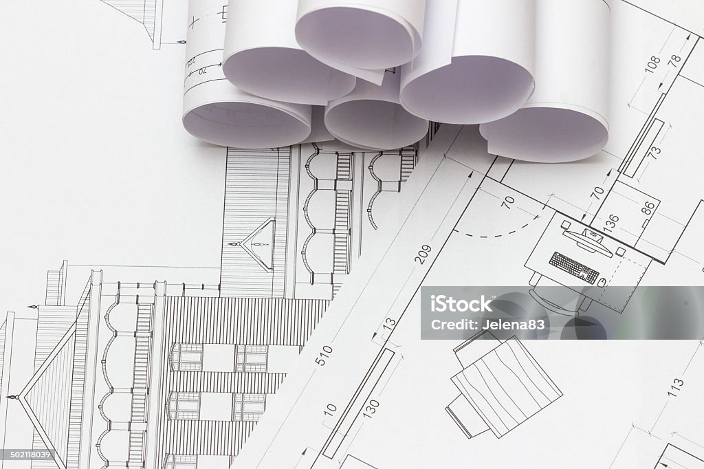 Blueprints Apartment Stock Photo